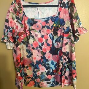 SHEIN Colorful Floral Blouse